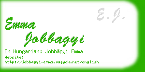 emma jobbagyi business card